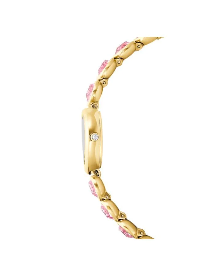 SWAROVSKI Idyllia PGO Plated Pink Dial Analog Watch